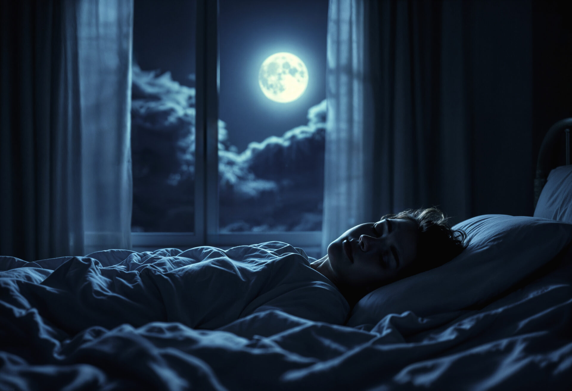 a women peaceful-sleeping in bed(Image by freepik )